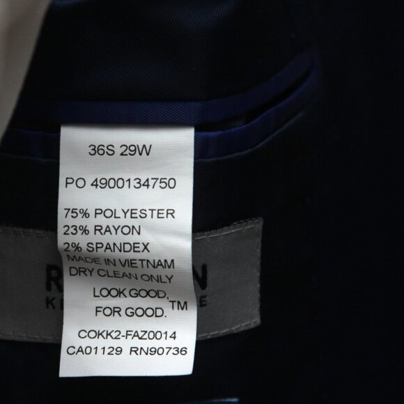 36S Kenneth Cole Reaction 2 pc Suit Blazer Jacket Mismatched Pants 31W E02115‎ - Picture 8 of 12